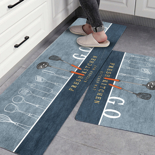 Duo Duo Kitchen Mat Cross-border Entry Foot Mat Absorbent Oil-Proof Anti-slip Mat Home Door Mat Long Strip Rug