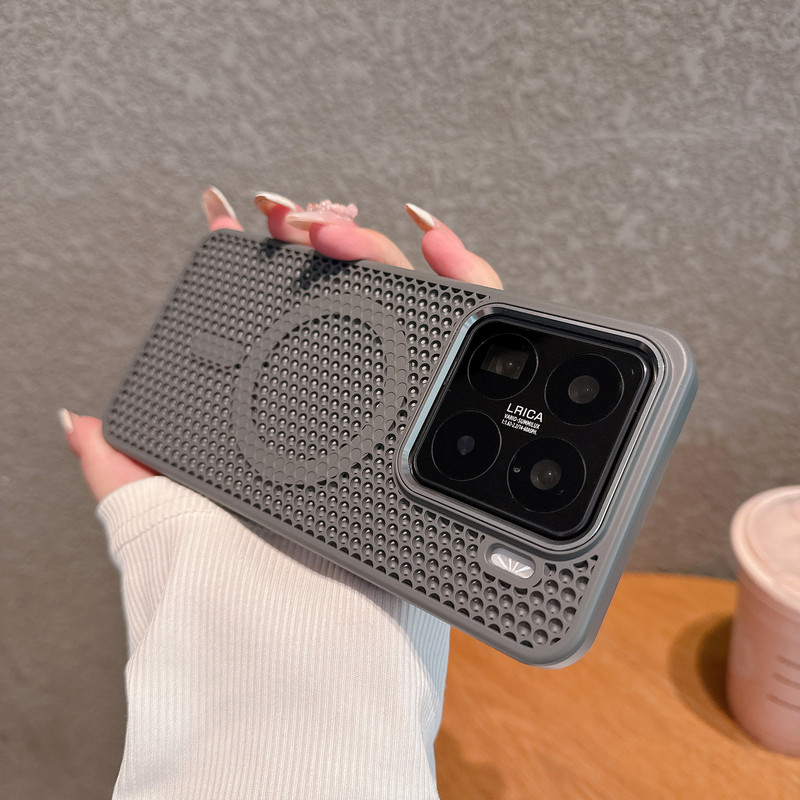 Weinet は Xiaomi 15Pro 携帯電話の冷却磁気電話ケース Xiaomi 14Pro つや消し肌の感触通気性保護に適しています|undefined