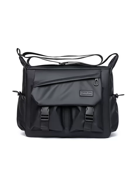 2026 New Waterproof Large-Capacity Horizontal Korean-Style Shoulder Bag Trendy Functional Crossbody Bag Casual Commuter Bag Lightweight