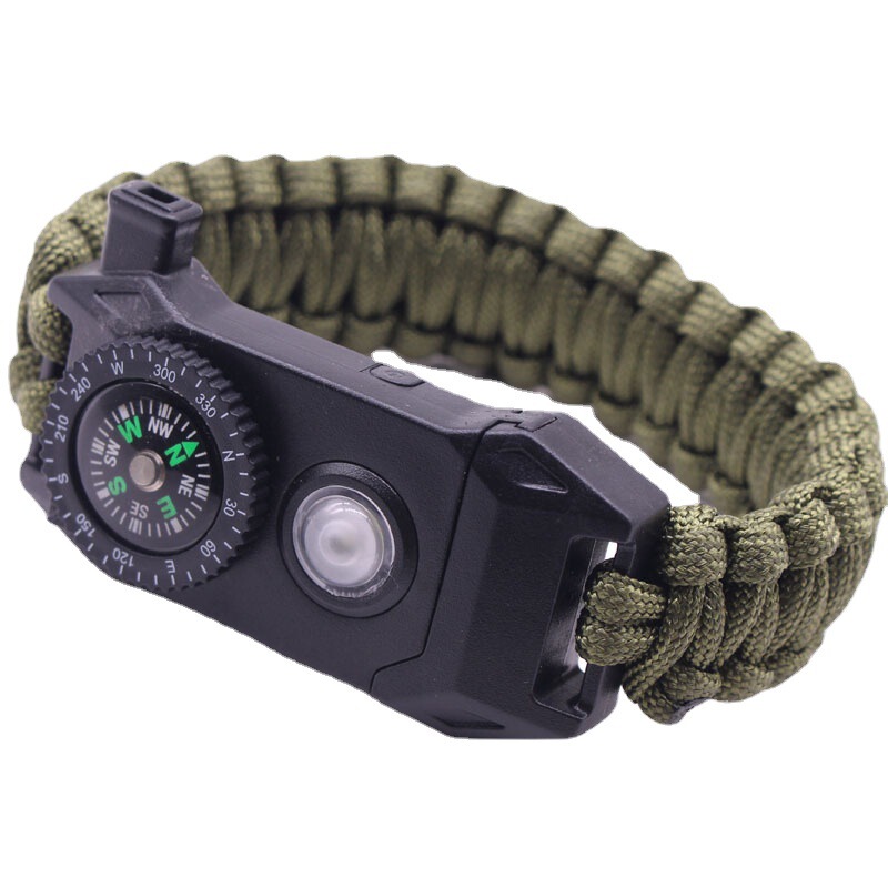 Led lamp survival umbrella rope bracelet sos hand rope emergency rescue bracelet compass Flint multi-function wrist strap Led lamp survival umbrella rope bracelet sos hand rope emergency rescue bracelet compass Flint multi-function wrist strap