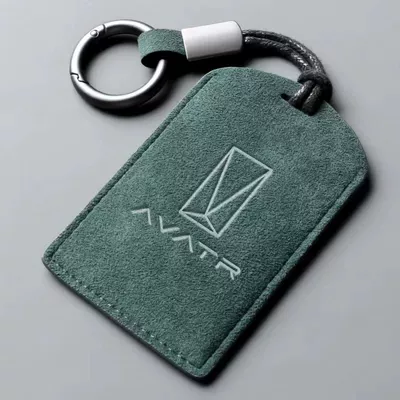 Suitable for A11 Card Key Cover, Car Nfc Card Holder, Suede Keychain Protective Case for Vehicle (Car key bag) - aqita-dark-green-sports-rope