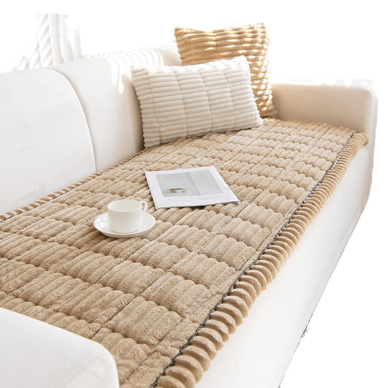 2025 nuevo cojín de sofá de terciopelo otoño y invierno simple cojín de sofá de sala de estar antideslizante sofá cubierta al por mayor