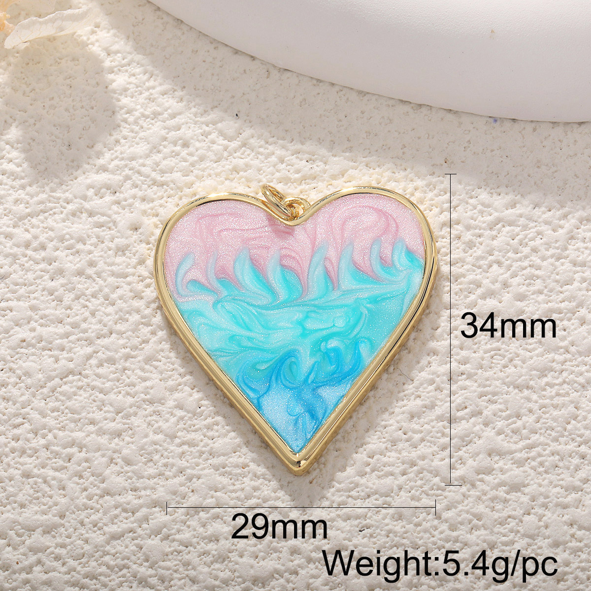 1 Piece Quantity 1 Piece 7 * 20mm 8*10mm 9 * 14mm Copper Zircon Gold Plated Heart Shape Butterfly Shell Pendant