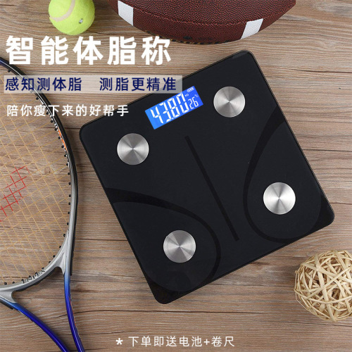 [One Generation] Factory Direct Sales Bluetooth Body Fat Scale Healthy Glass Electronic Scale Fitness Scale Measures Fat