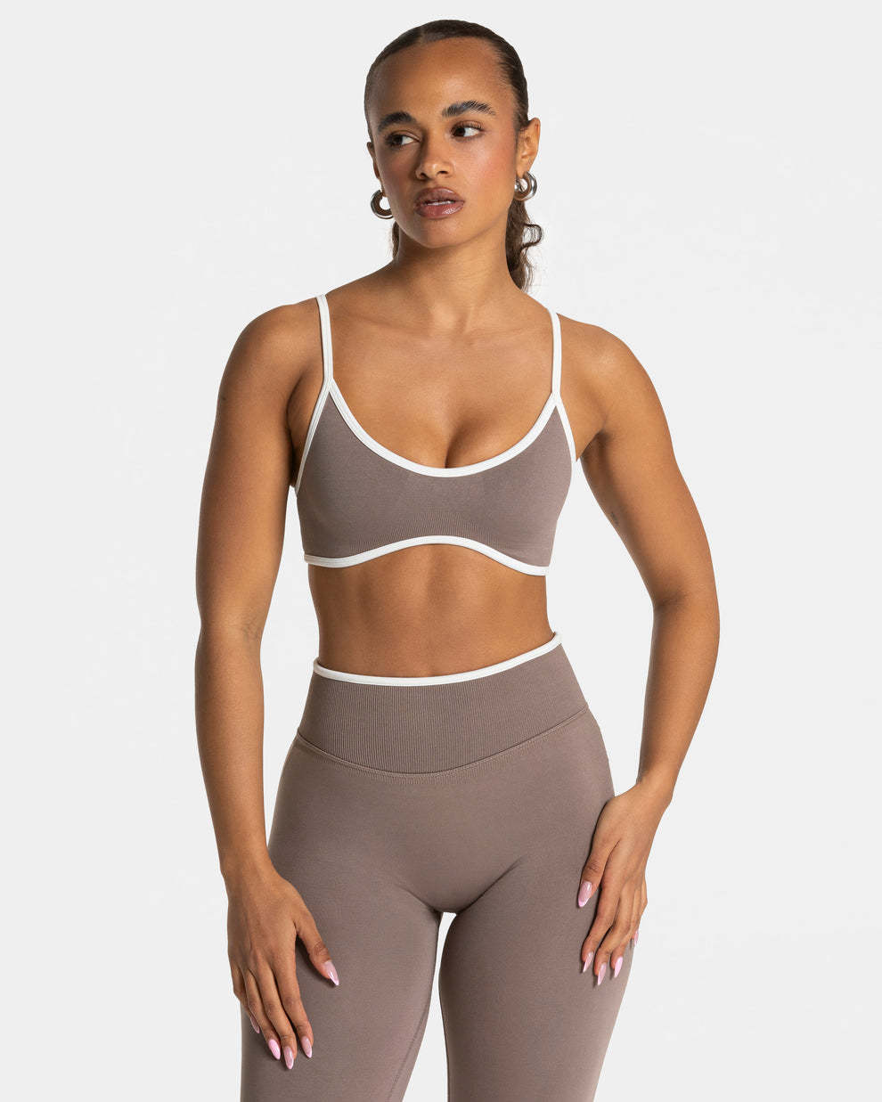 TEVEOE Damen Lauf-Fitness-Set: Schnelltrocknendes Sporttop, hochgeschnittene, hüftformende Yogahose_voghion.com