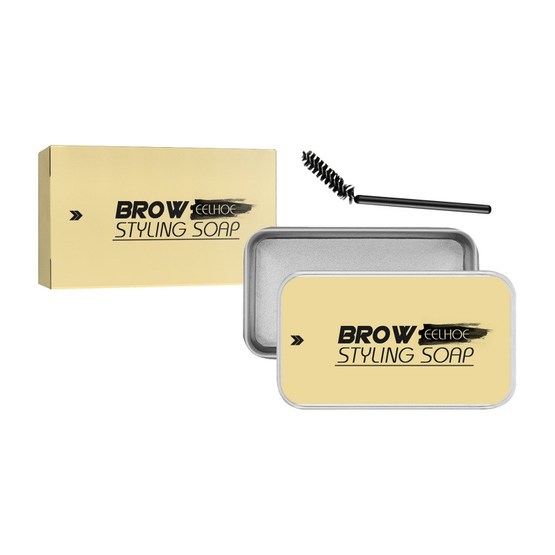 EELHOEEyebrow Shaping Soap Waterproof And Sweat-proof European And American Wild Natural Colorless Eyebrow Soap Three-dimensional Shaping Long-lasting Eyebrow Cream