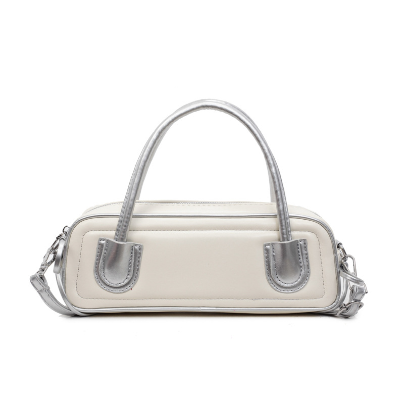 Bolsos populares de este año 2025 verano nuevo bolso femenino bolso de hombro de textura de alta calidad bowknot contraste color bandolera