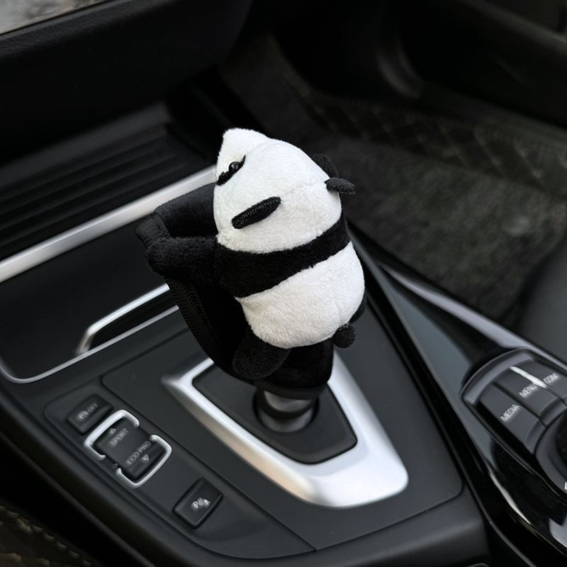 Car Gear Handle Cover Women's Internet Popular Cute Strawberry Bear Doll Car Car Gear Rod Cover Protective Cover Automatic Gear Handbrake Cover