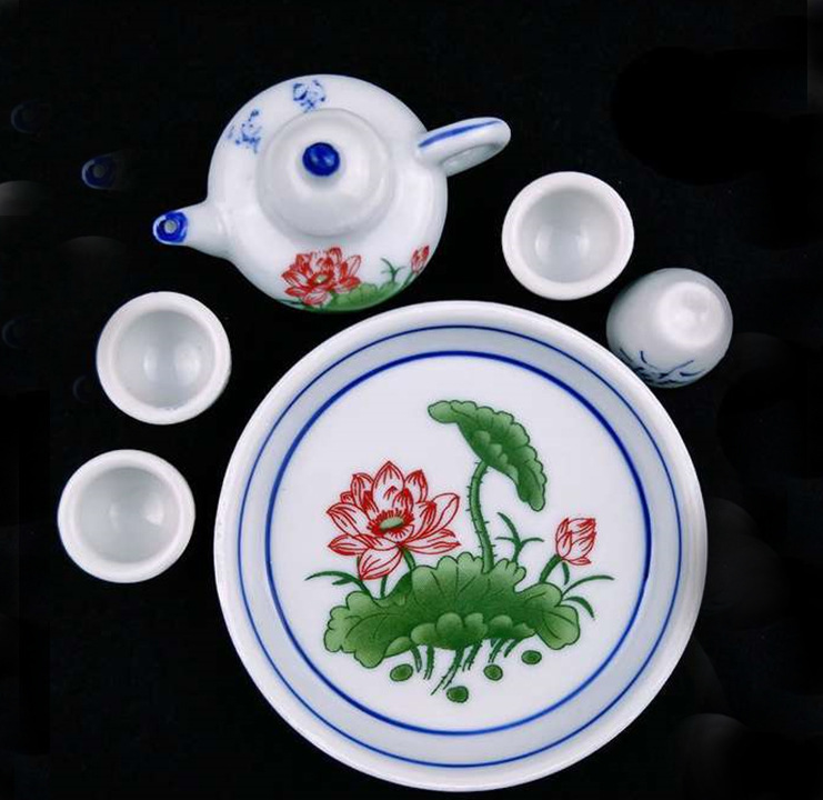 Tongzi tea set-lotus