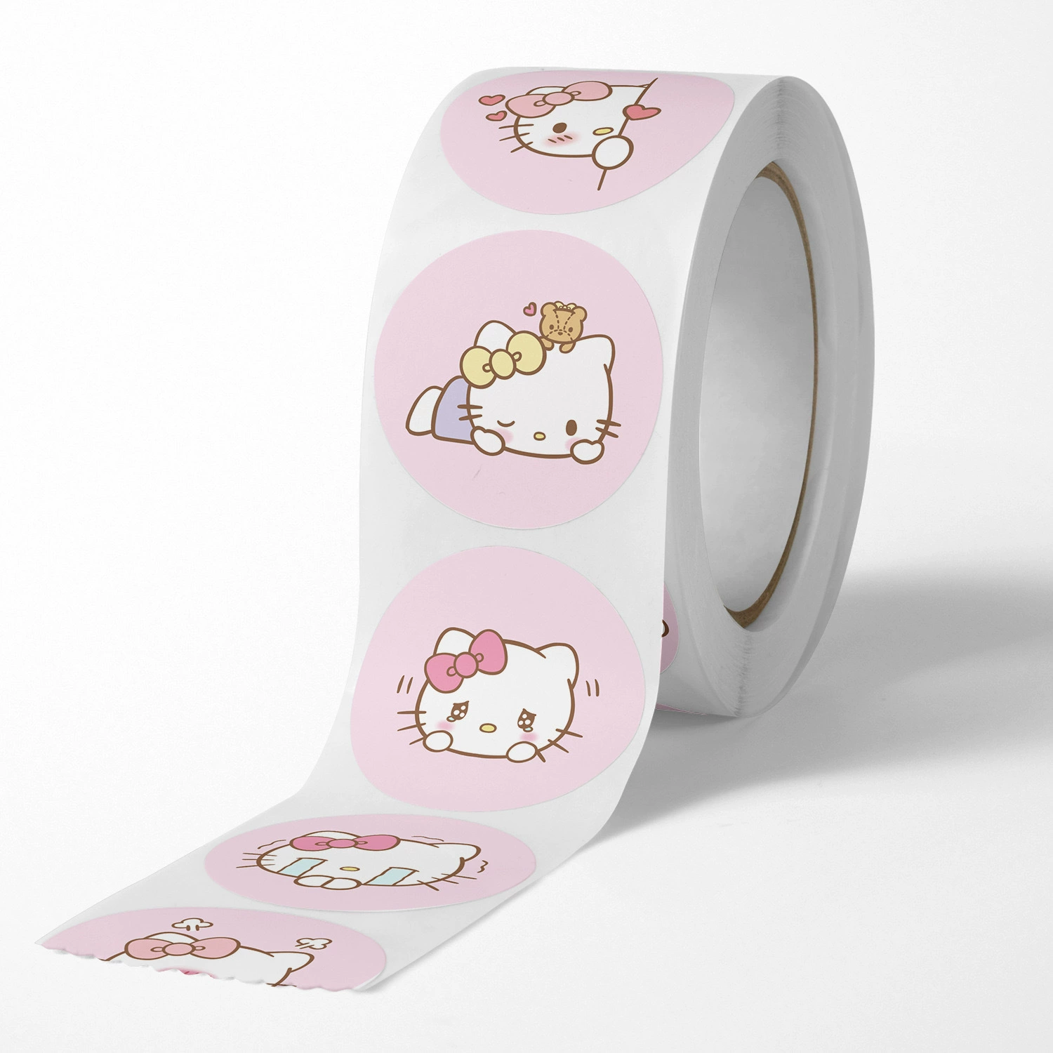 Sticker Roll (Hello Kitty) round cartoon stickers, assorted designs, birthday gift pack
