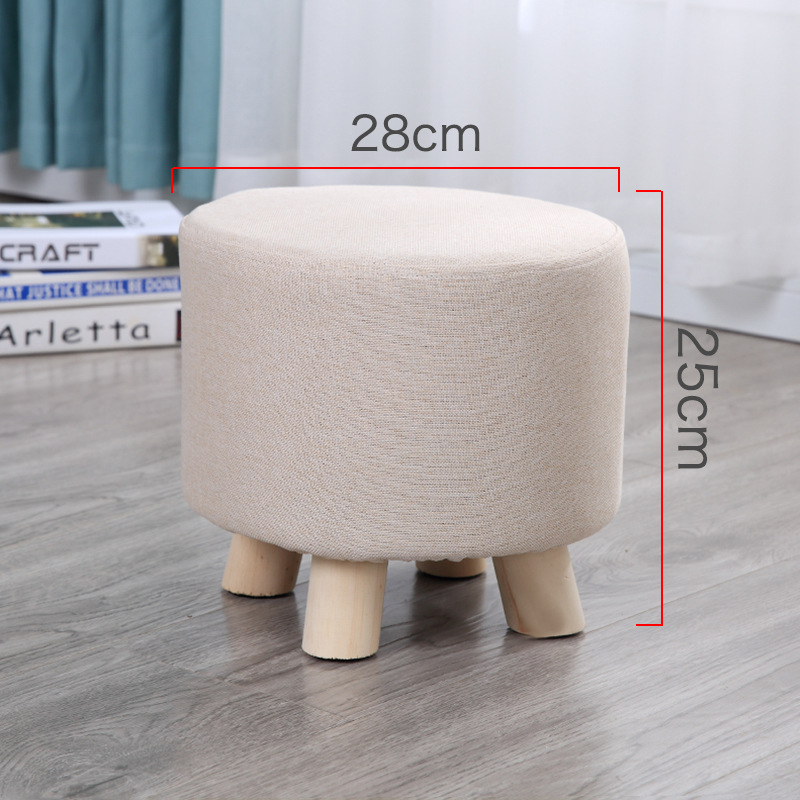 Taburete pequeño Internet celebridad hogar tela taburete bajo sala de estar creativa sofá taburete lindo taburete redondo zapatos Cambio de heces perezoso banco pequeño