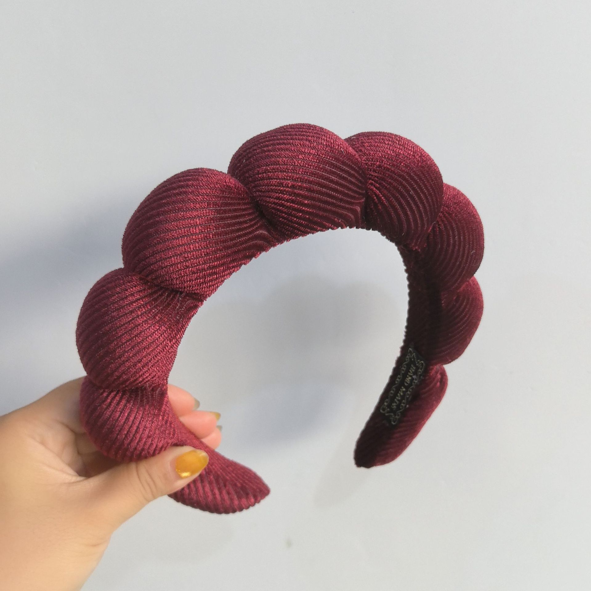 Diadema de Esponja tipo Nube de Tela para Lavado de Cara
