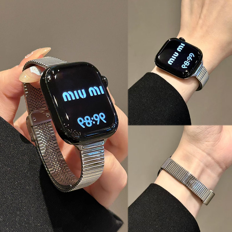 Cross-Border Applicable Apple iWatch S11 Arsenal Stainless Steel Watch Band Apple Watch S12 Women's Watch Band Cross-Border Applicable Apple iWatch S11 Arsenal Stainless Steel Watch Band Apple Watch S12 Women's Watch Band