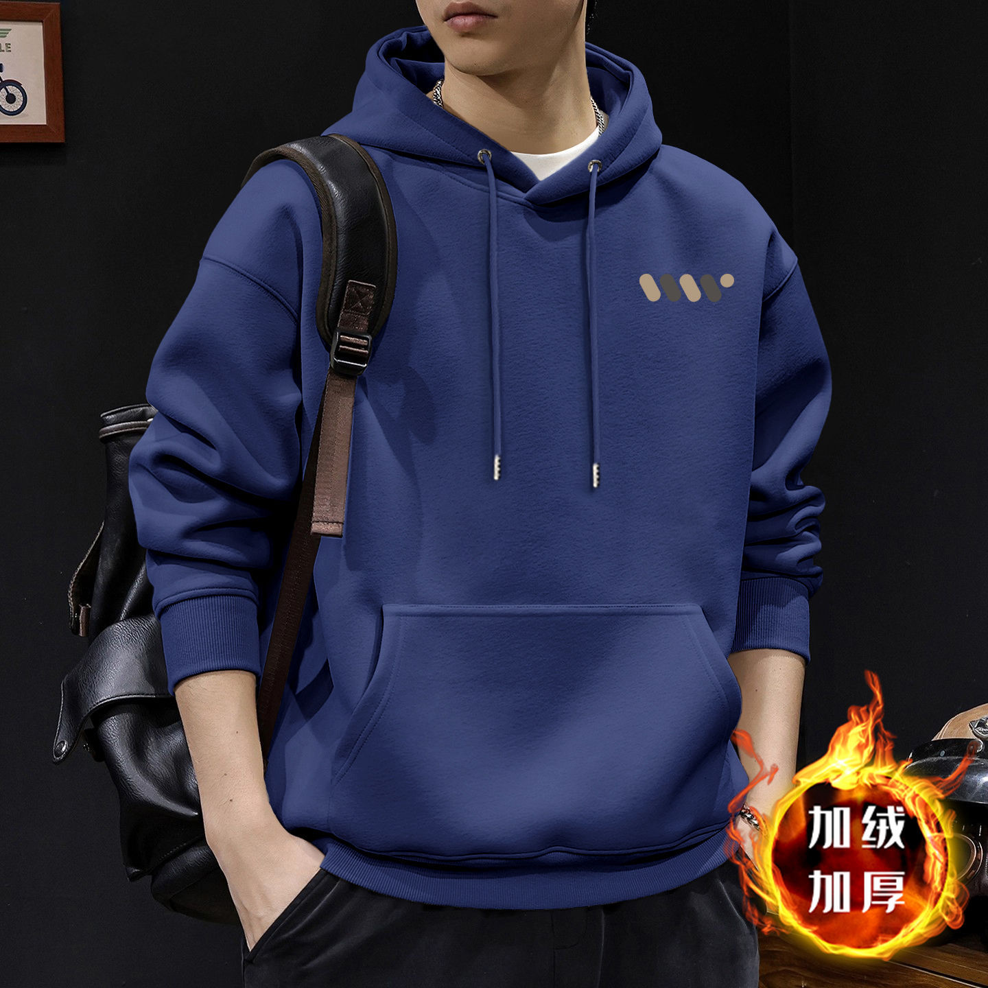 América vintage chaqueta de hombre primavera y otoño nueva marca de moda chaqueta con capuz suelta ropa casual para los hombres
