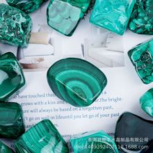 跨境热销 孔雀石把玩天然水晶原石打磨滚石件掌心按摩石热敷批发