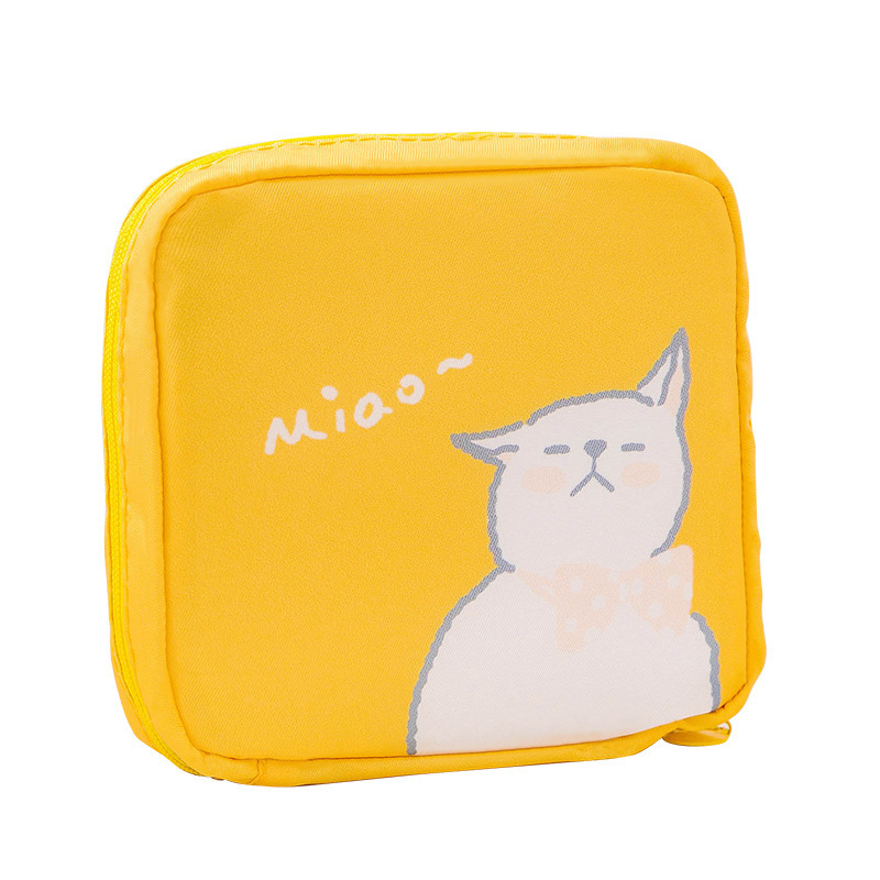 萌え面白い顔かわいい生理用ナプキン収納バッグ叔母のタオル袋携帯大容量生理用綿月事小包|undefined