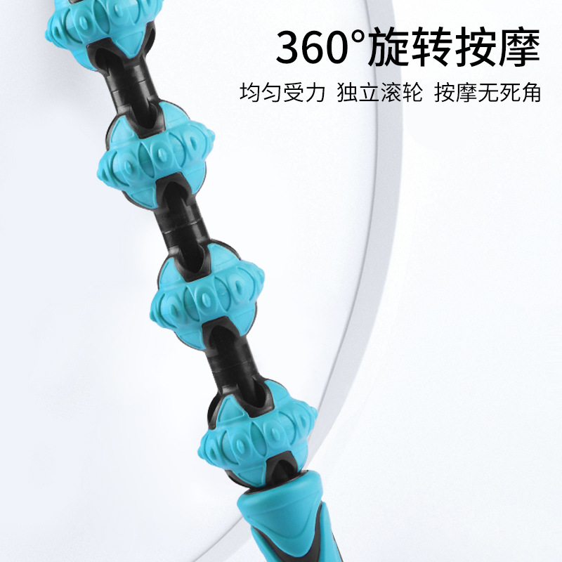 Nuevo rodillo de palo de diente de lobo músculo relajante dispositivo fascial palo pierna que adelgaza artefacto Langya Stick Roller masaje palo