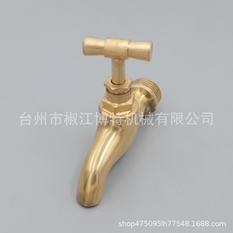 Brass polished faucet garden flat mouth large flow slow nozzle manufacturers wholesale 4 points thread engineering nozzle