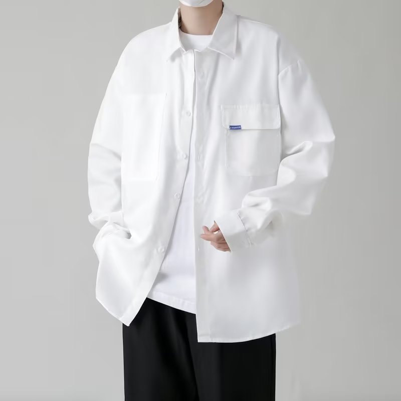 Solid color spring shirt