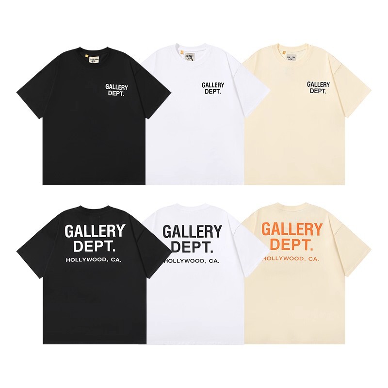 Gallery Dept t Shirts American Trendy High Street Summer Loose Cotton Round Neck Short-Sleeved T-Shirt for Men and Women