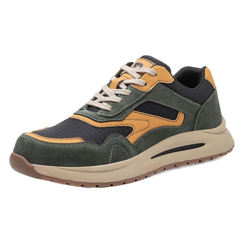 Zapatos de seguridad laboral de mayordomo antiguo, zapatos de trabajo de puntera de acero anti-rotura y anti-perforación para hombres, zapatos de protección de seguridad de construcción ligeros y transpirables image 1