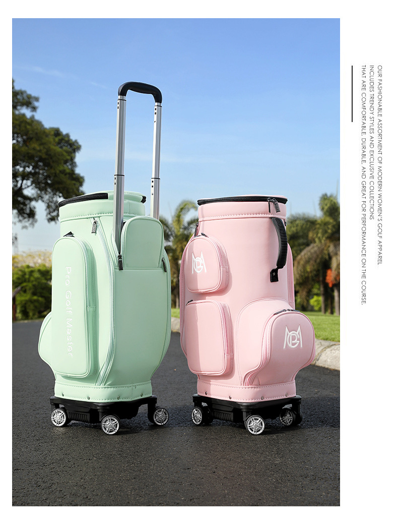 Túi golf PGM nữ 4 bánh du lịch máy bay nhẹ chống xước chống thấm — Màu xanh hoàng gia [bốn bánh đa năng im lặng/chống xước và chống thấm nước/thanh giằng ẩn] YWB051, Bột Macaron [bốn bánh đa năng im lặng/chống xước và chống thấm nước/thanh giằng ẩn] YWB051, Macaron Green [bốn bánh đa năng im lặng/chống xước và chống thấm nước/thanh giằng ẩn] YWB051 chi tiết 12