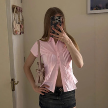 ��ʽ��Ů�����ʷ����޴�ɫPOLO�������������̿��ſ�¶������