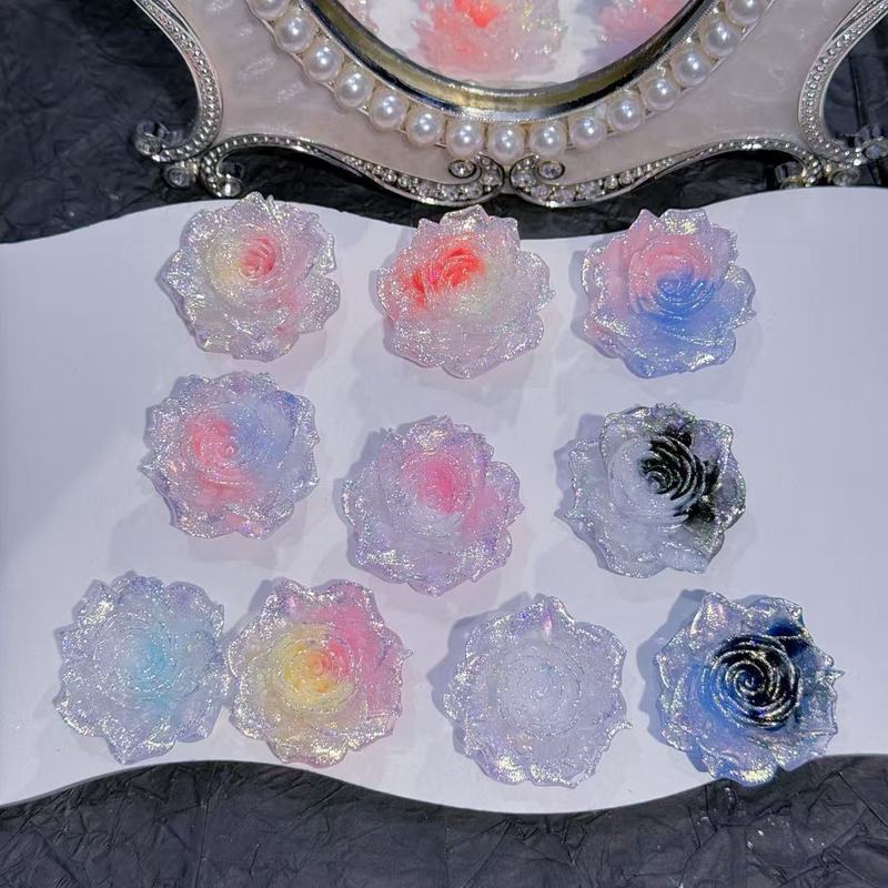 树脂配件批发diy饰品【真爱玫瑰】爆闪卡36mm-萤火虫夜光-冰箱贴|undefined