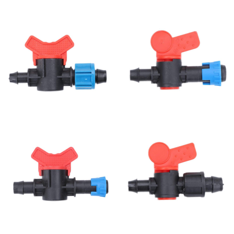 Accesorios de tubería de goteo 16 válvula de derivación de interruptor de goteo conector de tubería rígida pequeño interruptor accesorios de correa de goteo