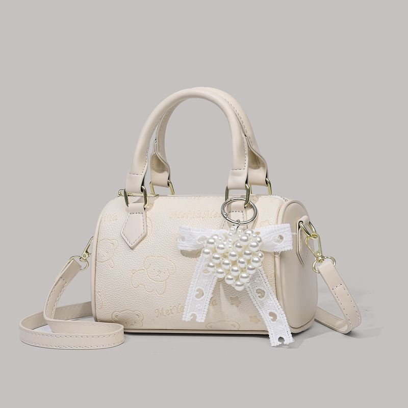 Commuting bag, trendy handbag, Boston bowling bag for women, 2025 new model, high-end versatile crossbody pillow bag