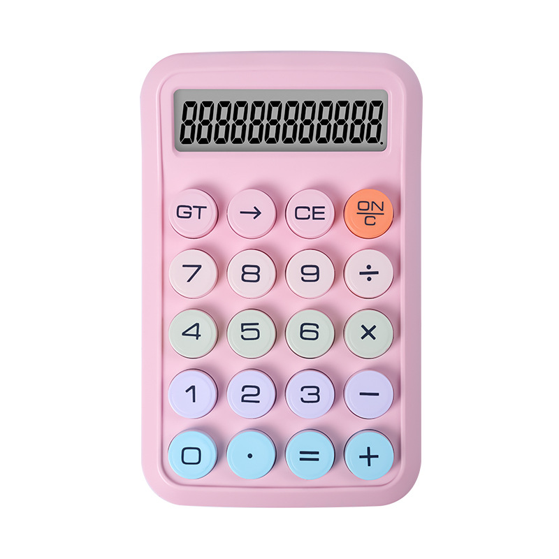 Calculadora de dopamina de 12 bits calculadora de pantalla grande teclado mecánico redondo computadora de examen de estudiantes portátil