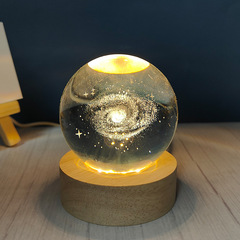 A variety of birthday gifts for men and women 3D carved crystal ball graduation gifts bedroom night light ornaments universe series