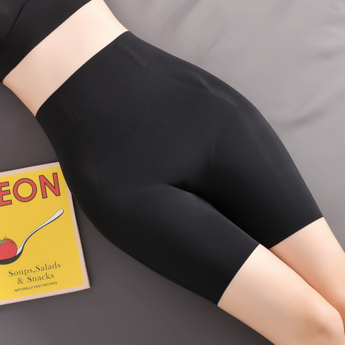 Women's Large Size High Waist Tummy Control Panties Padded and Removable Butt Lift Shaping Body Shaping Buttocks Artifact Anti-Exposed Boxer Briefs