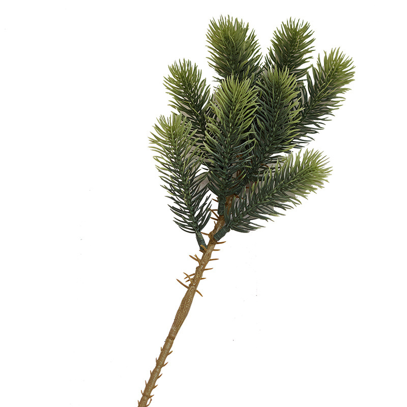 Nuevo árbol de Navidad hojas de PE accesorios de decoración de árbol de Navidad hojas falsas accesorios de botella de flores