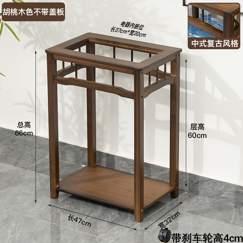 茶桌家用小茶台边柜侧柜实木泡茶吧茶几烧水壶一体水桶架茶水柜子|undefined
