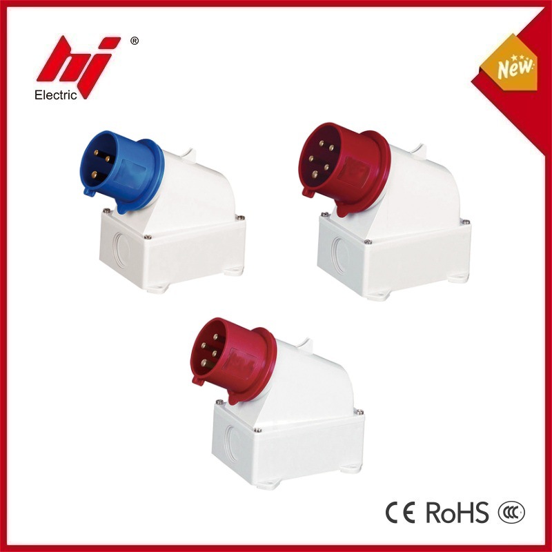 IP44工业明装器具插头第三代16A 32A 3芯4芯5芯防水明装插座插头