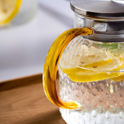 Japanese-style hammered heat-resistant and high-temperature glass herbal tea kettle large-capacity rice kettle cool white open kettle household flower tea kettle