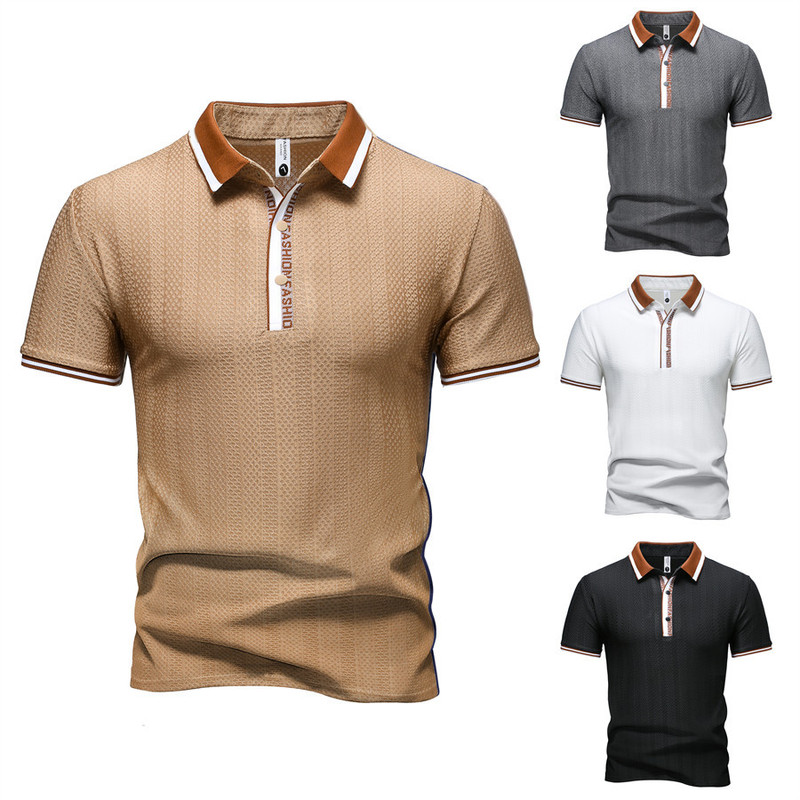 2026 Foreign Trade Amazon Hot-Selling T24 High-Quality Short-Sleeved Polo Shirt