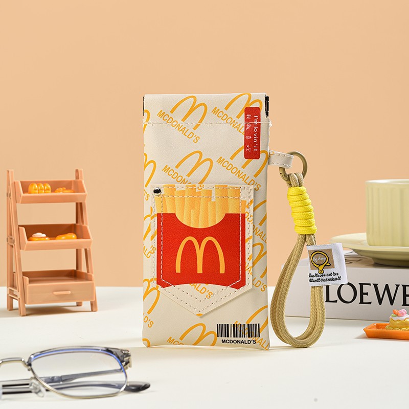 Dibujos animados lindo dopamina cuello colgante bolsa de gafas gafas de sol portátiles para mujer gafas de miopía bolsa colgante de gafas
