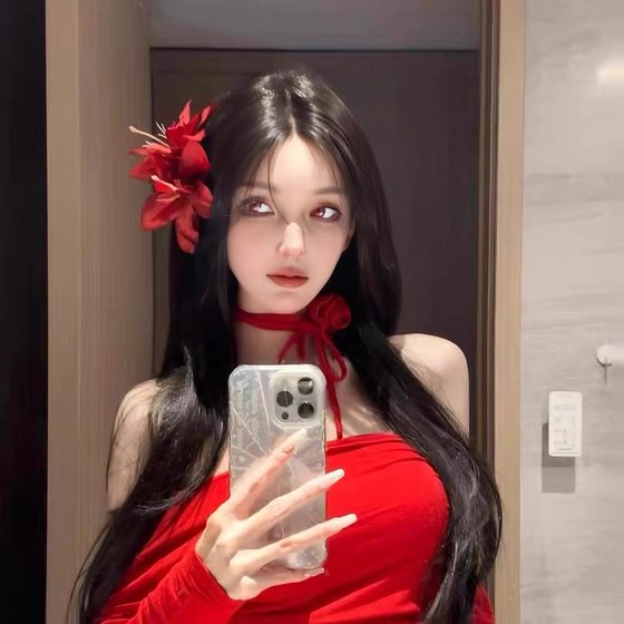 Royal Sister Style Red Simulation Lily Flower Hairpin Ins Hairpin Photo Advanced Elegant Hair Accessories All-match Hairpin
