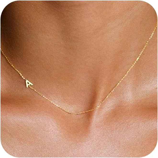 2024 Amazon cross-border new 26-letter necklace pendant necklace cute gold simple jewelry women