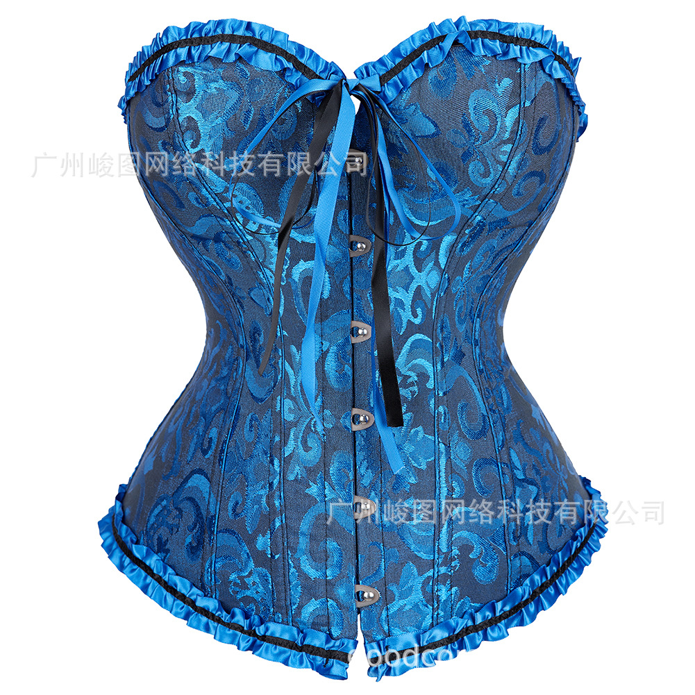 Jacquard European Court-Style Elegant Tummy Control Shapewear Women's Corset Manufacturer In-Stock Wholesale Dropshipping