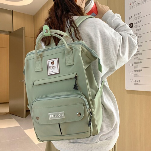  New Japanese Style School Bag Women's Simple Lightweight Large Capacity Student Backpack Outdoor Travel Leisure Bag