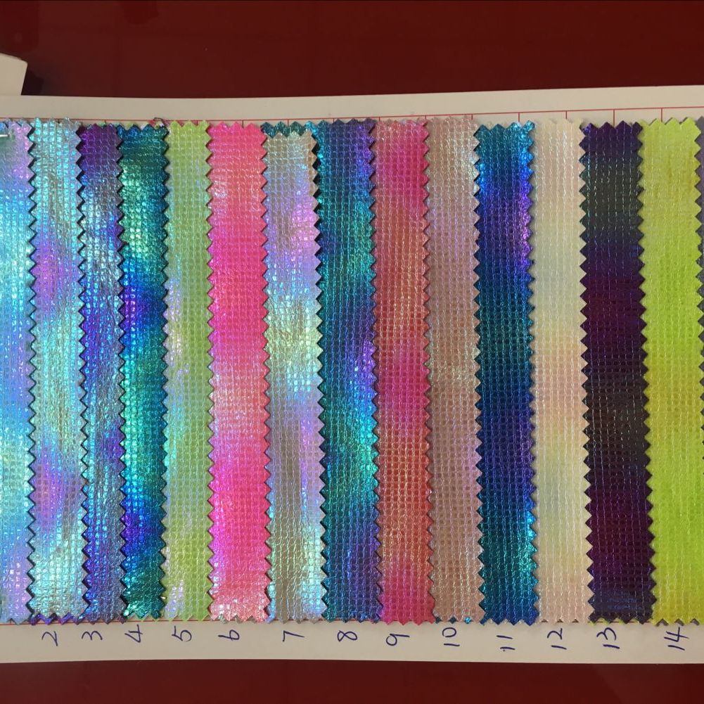 镭射格子 鞋类 帽子 箱包材料爆款 2019 现货供应 厂价直销