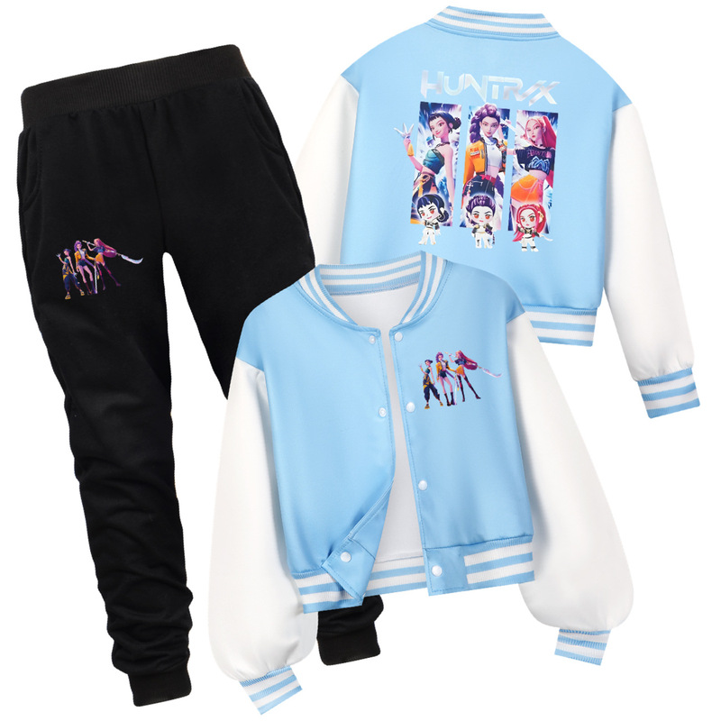 Kpop猎魔女团 春秋儿童短款棒球服套装  4853|undefined