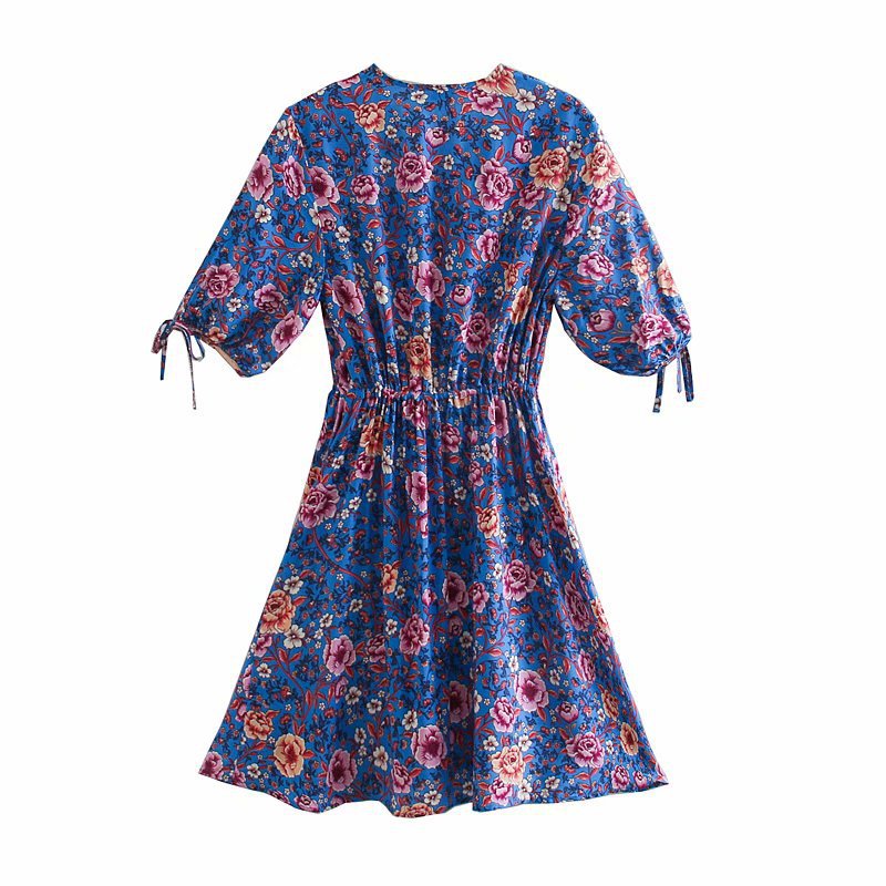 slim printing long-sleeved dress  NSAM20720