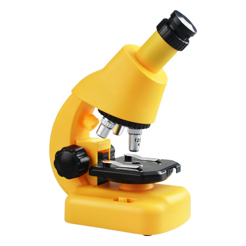 Calibración de microscopio para niños 1200 veces experimento científico rompecabezas de lupa STEM ciencia y educación estudiante de escuela primaria equipo de juguete