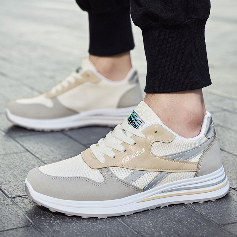 Zapatos de papá de hombre primavera nuevos zapatos de pareja, zapatos casuales transpirables coreanos, zapatos deportivos de moda coreana para hombres