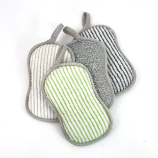 Dishwashing Sponge Block, Non-Stick Oil, Double-Sided Sponge, Does Not Damage Pots, Steel Wire Dishwashing Cloth, Scouring Pad, Pot and Dishwashing Artifact