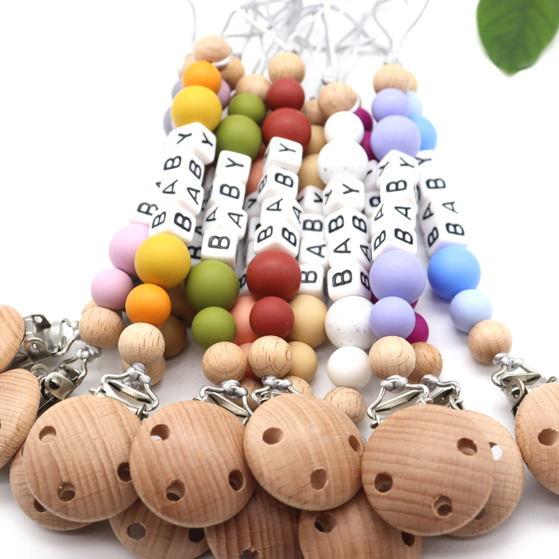 New Amazon AliExpress silicone pacifier chain baby supplies teether chain toy anti-drop chain